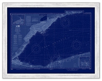 LAKE ONTARIO, Olcott Harbor, New York to Toronto - 2015 Nautical Chart Blueprint