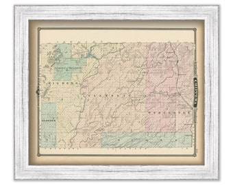 CHIPPEWA COUNTY, Wisconsin 1878 Map, Replica or Genuine Original