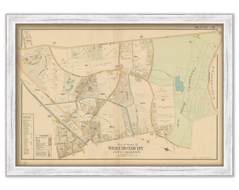 WEST ROXBURY, Massachusetts 1899 map, Plate 19 - Replica or Genuine ORIGINAL