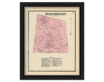Town of BERNARDSTON, Massachusetts 1871 Map