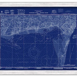 Harbors of CHATHAM, HARWICHPORT and DENNISPORT, Massachusetts - 1972 Nautical Chart Blueprint