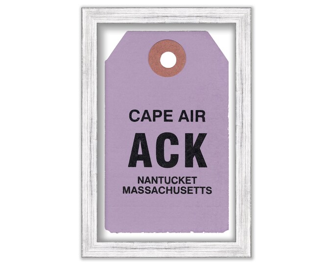 Reproduction Baggage Tag from  CAPE AIR -  Destination NANTUCKET, Massachusetts