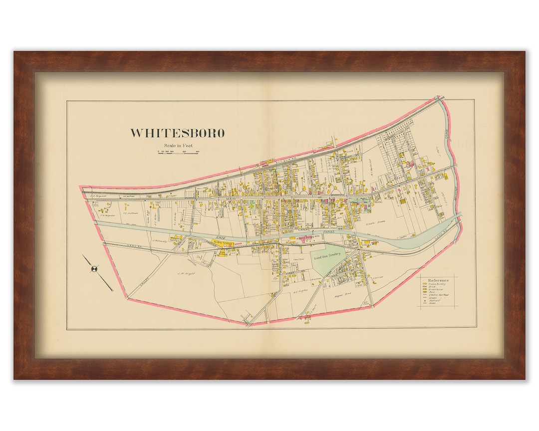 WHITESBORO VILLAGE, New York 1907 Map Etsy