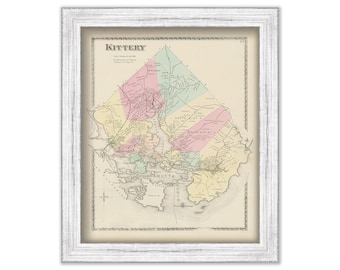 Town of KITTERY, Maine 1872 Map