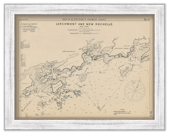 Larchmont, and New Rochelle, New York  - Nautical Chart by George W. Eldridge 1901