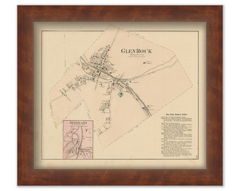 GLENROCK, Pennsylvania 1876 Map - Replica or Genuine ORIGINAL