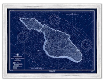 SANTA CATALINA ISLAND, California  - 1948 Nautical Chart Blueprint