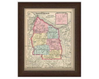 Town of IRONDEQUOIT, New York 1872 Map