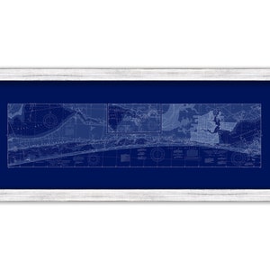 FORT WALTON BEACH, Florida  - 2014 Nautical Chart Blueprint