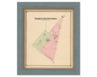 GOSHEN and HARRIS GORES, Vermont - 1873 Map