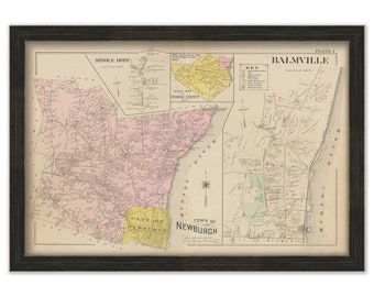NEWBURG, New York 1903 Map - Replica or Genuine Original