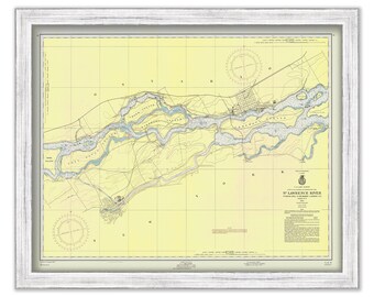 SAINT LAWRENCE RIVER, Saint Regis, Quebec to Richards landing, New York - 1956 Nautical Chart