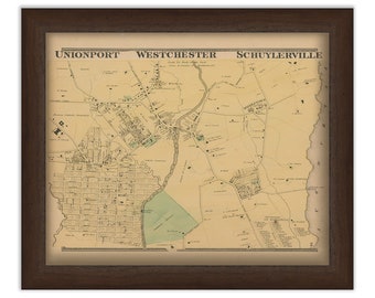 UNIONPORT, WESTCHESTER and SCHUYLERVILLE, New York 1868 Map