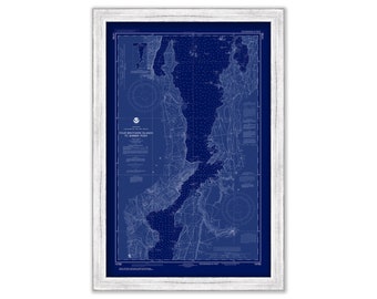 LAKE CHAMPLAIN, Vermont/New York  -  2019 Nautical Chart Blueprint