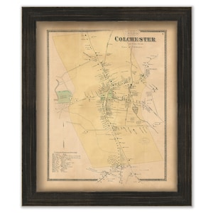 COLCHESTER, Connecticut, 1868 Map