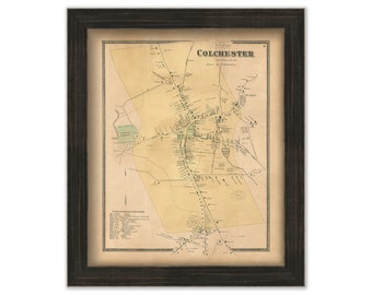 COLCHESTER, Connecticut, 1868 Map