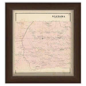 Town of ALABAMA, Genesee County, New York 1866 Map