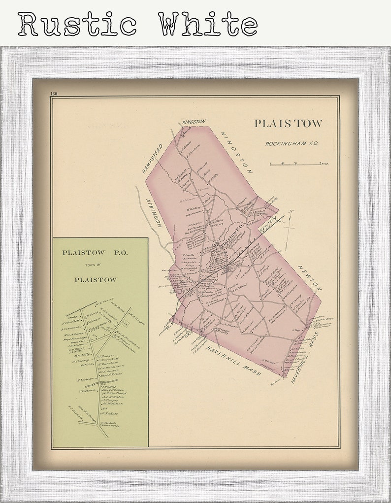 PLAISTOW, New Hampshire 1892 Map image 4