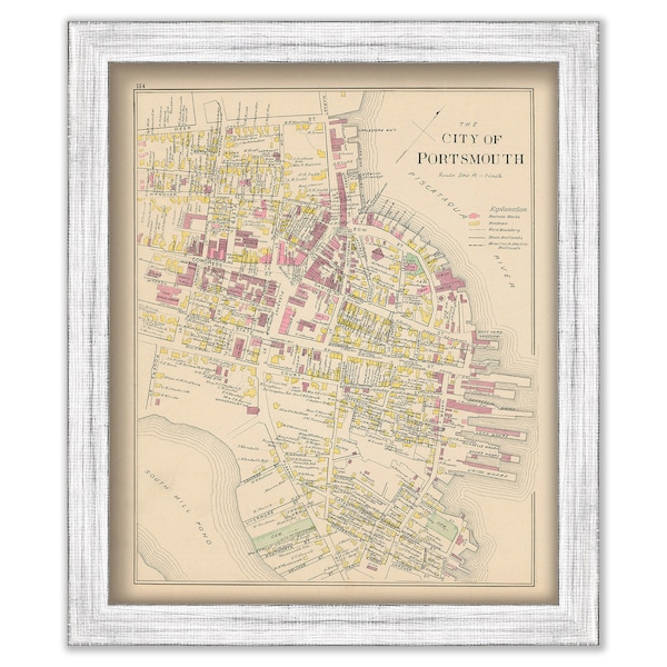 PORTSMOUTH, New Hampshire 1892 Map