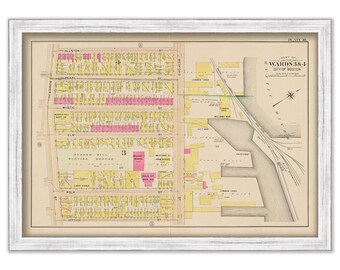 CHARLESTOWN, Boston, Massachusetts 1901 map, Plate 10 - ELM and MEDFORD Street