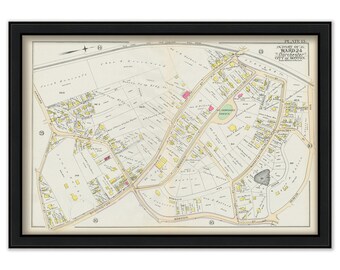 DORCHESTER, Massachusetts 1889 map, Plate 15 - Mount Bowdoin - Replica or GENUINE ORIGINAL