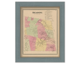 READING, Windsor County, Vermont 1869 Map - Replica or Genuine ORIGINAL