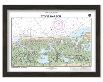 STONE HARBOR, New Jersey 2017 Nautical Chart