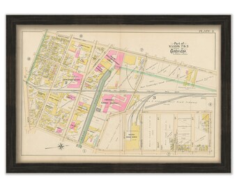CAMBRIDGE, Massachusetts 1894 Plate 5, Wellington-Harrington