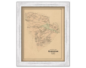 KINGSTON, Massachusetts 1879 Map - Replica or Genuine ORIGINAL