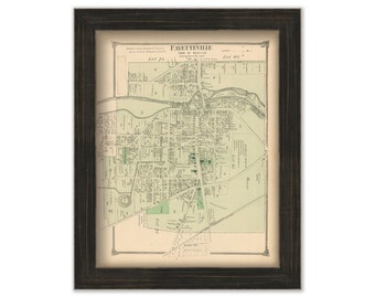 FAYETTEVILLE, New York -  1874 Map