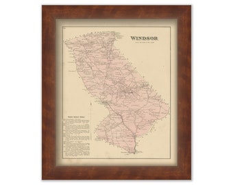 WINSOR, Pennsylvania 1876 Map - Replica or Genuine ORIGINAL