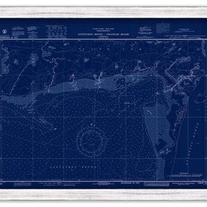 Harbors of CHATHAM, HARWICHPORT and DENNISPORT, Massachusetts - Nautical Chart Blueprint 1972