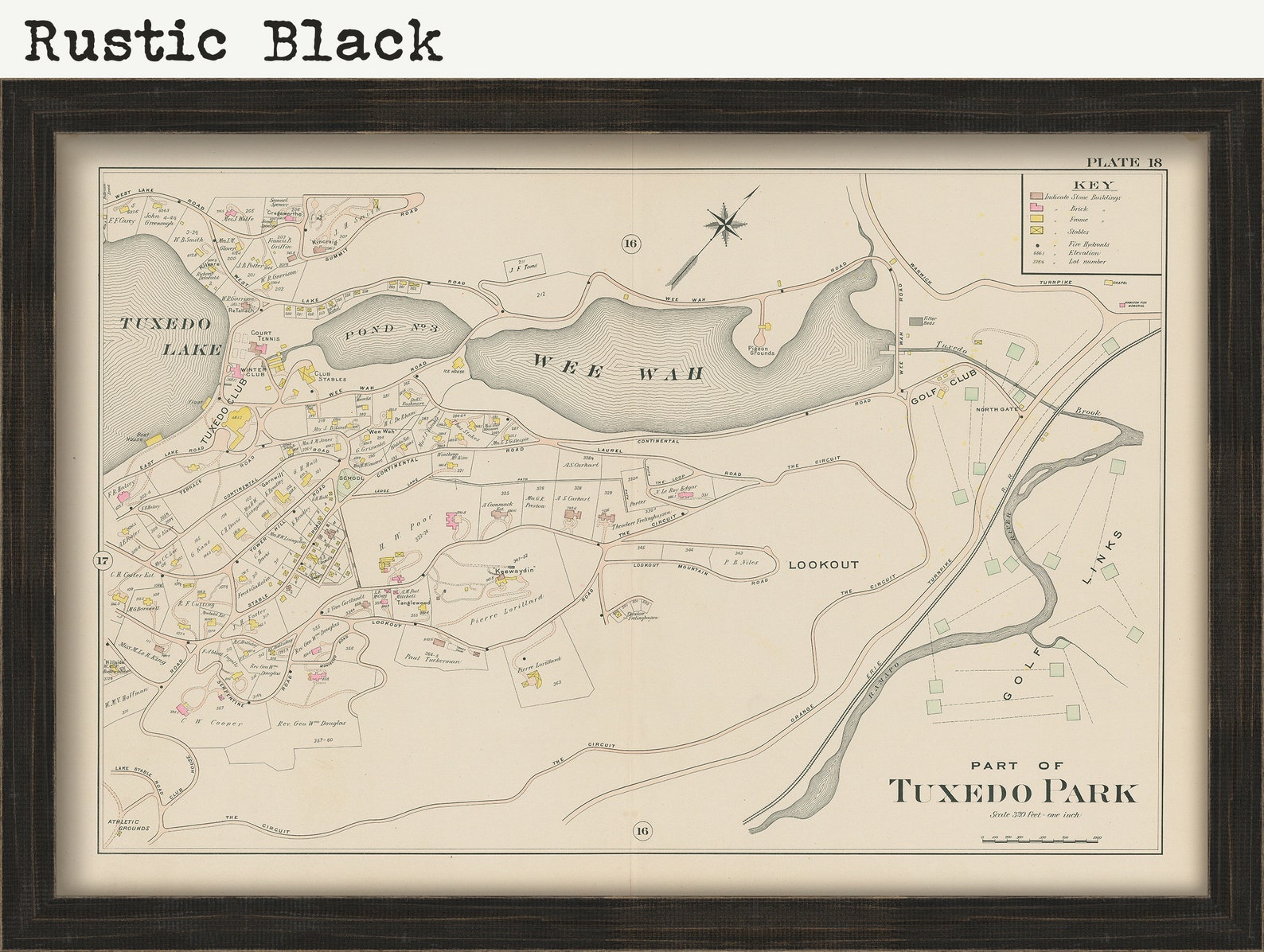 TUXEDO PARK New York 1903 Map Replica or Genuine Original Etsy