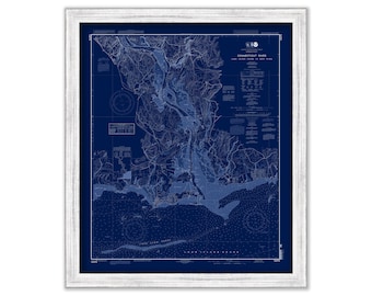 CONNECTICUT RIVER MOUTH, Connecticut - Nautical Chart Blueprint published in 2010