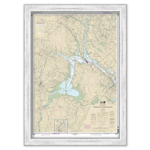PORTSMOUTH to DOVER and EXETER, New Hampshire - Nautical Chart 2013