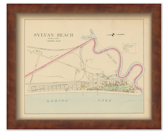 SYLVAN BEACH, New York 1907 Map