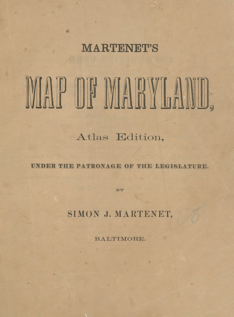 QUEEN ANNE COUNTY Maryland 1866 Map Replica or Genuine Etsy