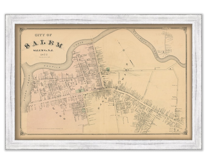 SALEM, New Jersey -  1879 Map