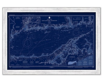 LONG ISLAND SOUND - Eastern Part  -  Nautical Chart Blueprint published in 2018