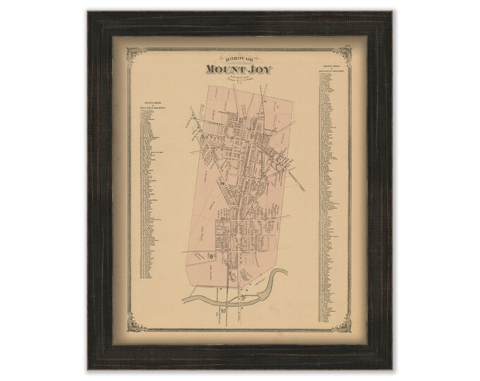 Mount Joy, Pennsylvania 1875 Map - Replica or GENUINE ORIGINAL