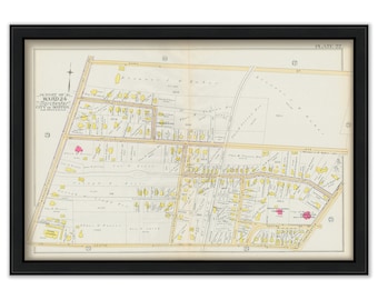 DORCHESTER, Massachusetts 1889 map, Plate 22 -  Codman Square  - Replica or GENUINE ORIGINAL