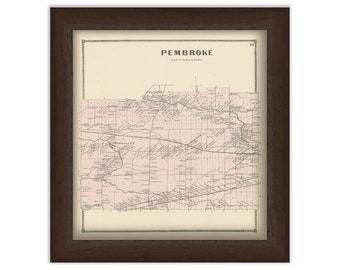 Town of PEMBROKE, Genesee County, New York 1866 Map