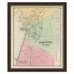 TARRYTOWN, New York 1868 Map