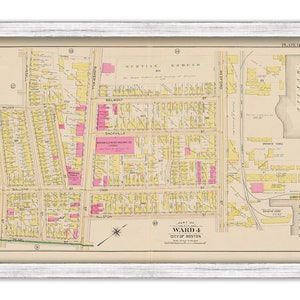 CHARLESTOWN, Boston, Massachusetts 1901 map, Plate 11 - Bunker Hill and Medford Street