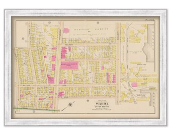 CHARLESTOWN, Boston, Massachusetts 1901 map, Plate 11 - Bunker Hill and Medford Street