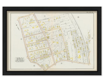DORCHESTER, Massachusetts 1889 map, Plate 6 - Savin Hill Station - Replica or GENUINE ORIGINAL