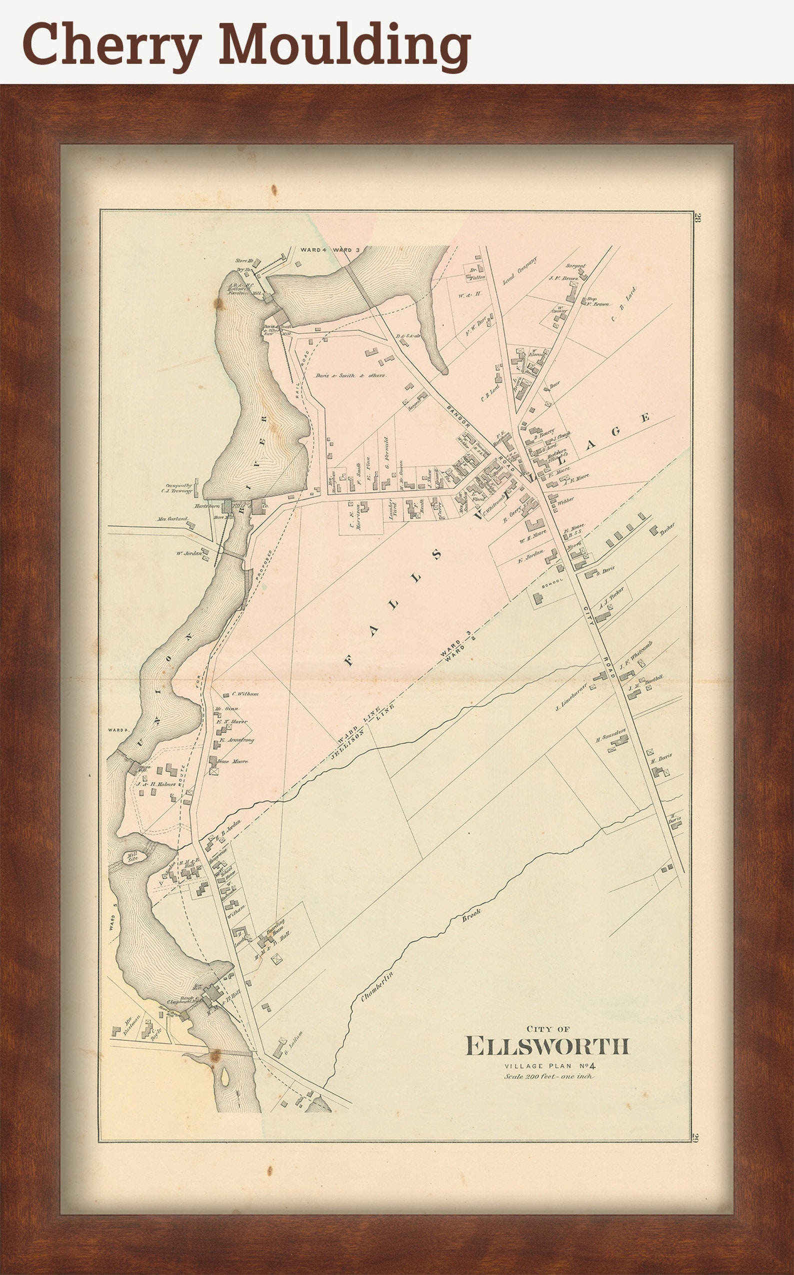 ELLSWORTH Maine 1881 Map Replica or genuine ORIGINAL Etsy