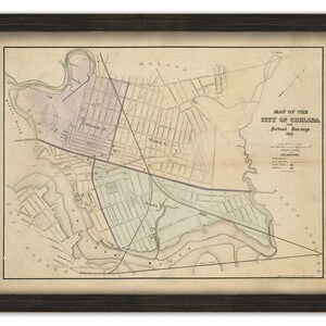 CHELSEA, Massachusetts 1867 Map