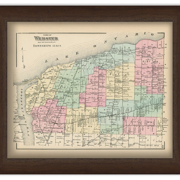 Town of WEBSTER, New York 1872 Map