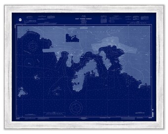 SAINT THOMAS HARBOR, Virgin Islands  -  1996 Nautical Chart Blueprint